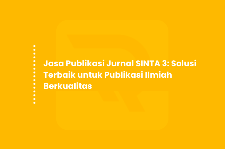 Jasa Publikasi Jurnal SINTA 3